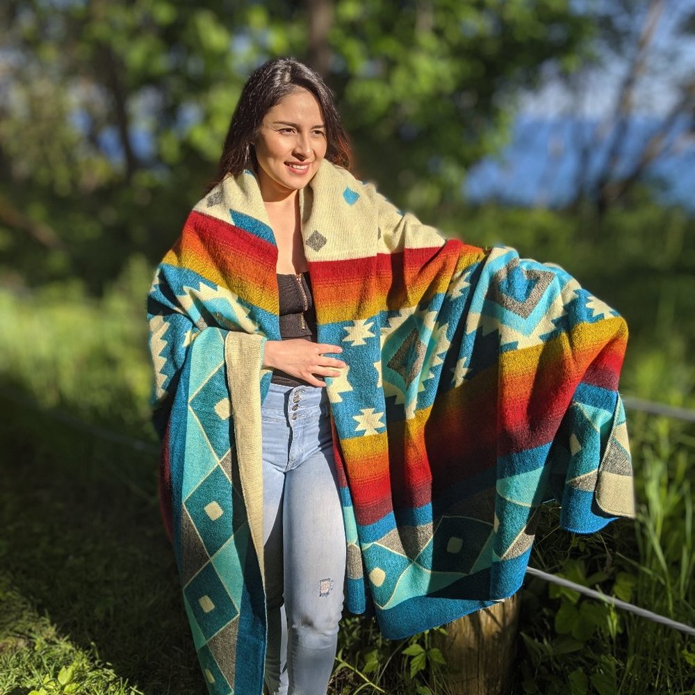 Alpaca Blanket Queen Size American Honey
